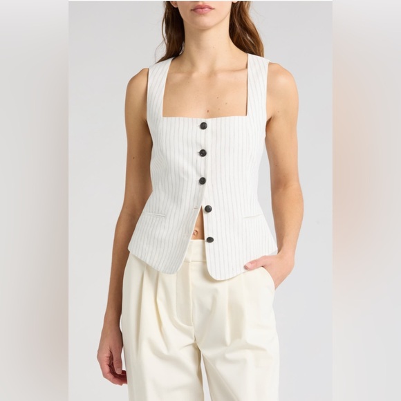 rag & bone Jackets & Blazers - Rag & Bone Kiana Cotton & Linen Vest